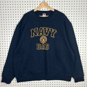 United States Navy DAD Crewneck Sweatshirt Size XXL 2XL Armed Forces USA 90s Vtg